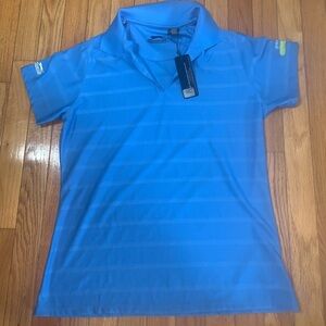NWT Slazenger Women’s Light Blue Short Sleeve Polo Style Golf ⛳️ Shirt